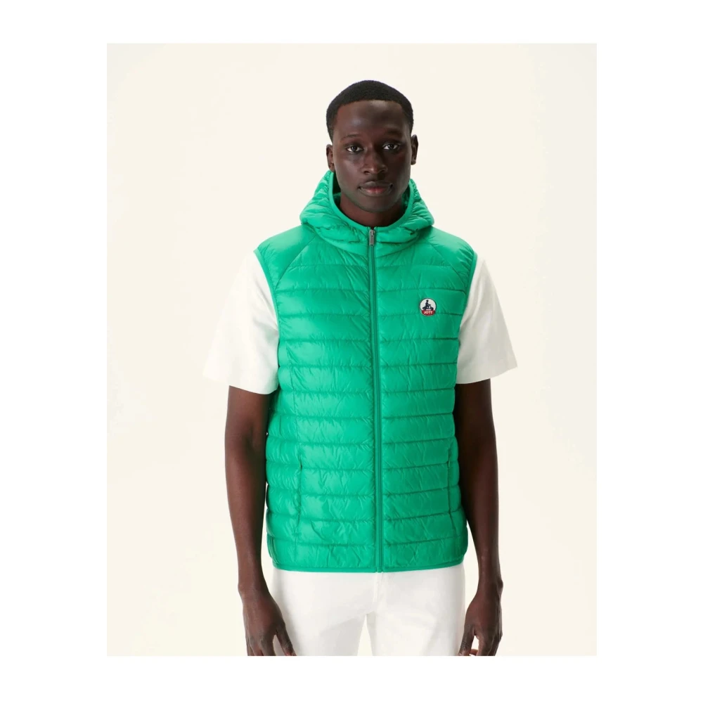 Jott Mouwloos gewatteerd vest met capuchon Groen Green Heren