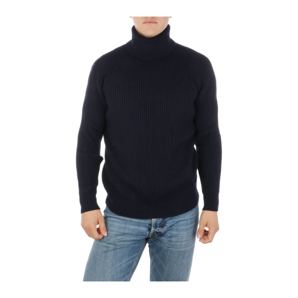 Tagliatore Turtle Neck Coltrui met Shadow Original-stijl Blue Heren