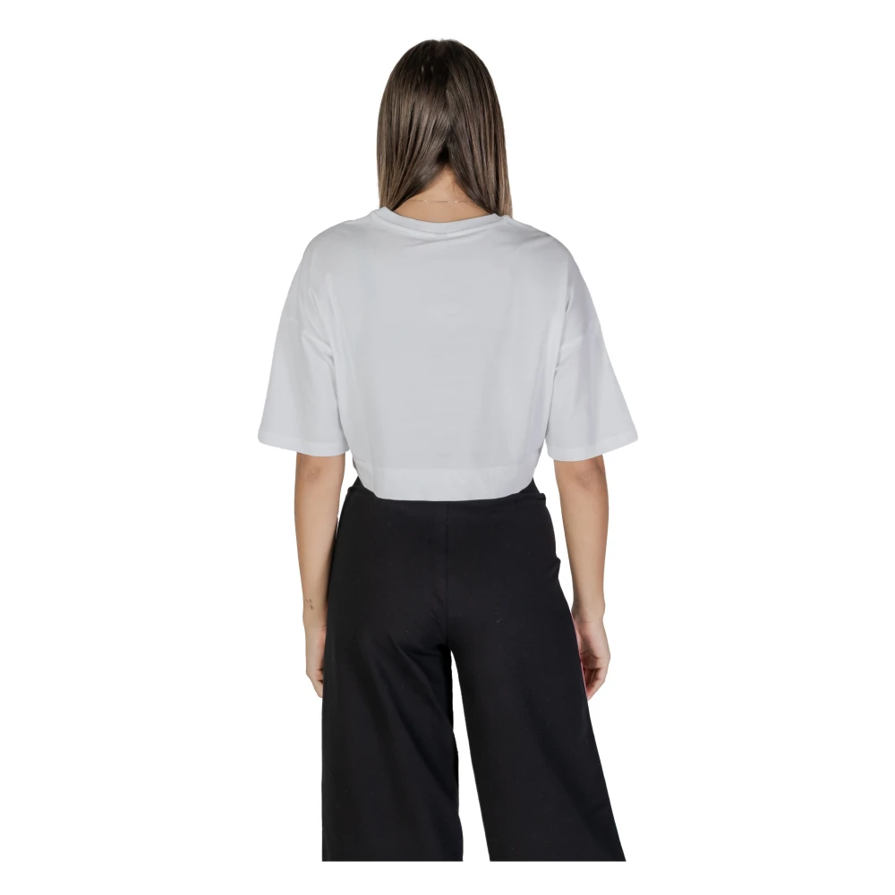 Moschino Witte Korte Mouw Ronde Hals T-Shirt White Dames