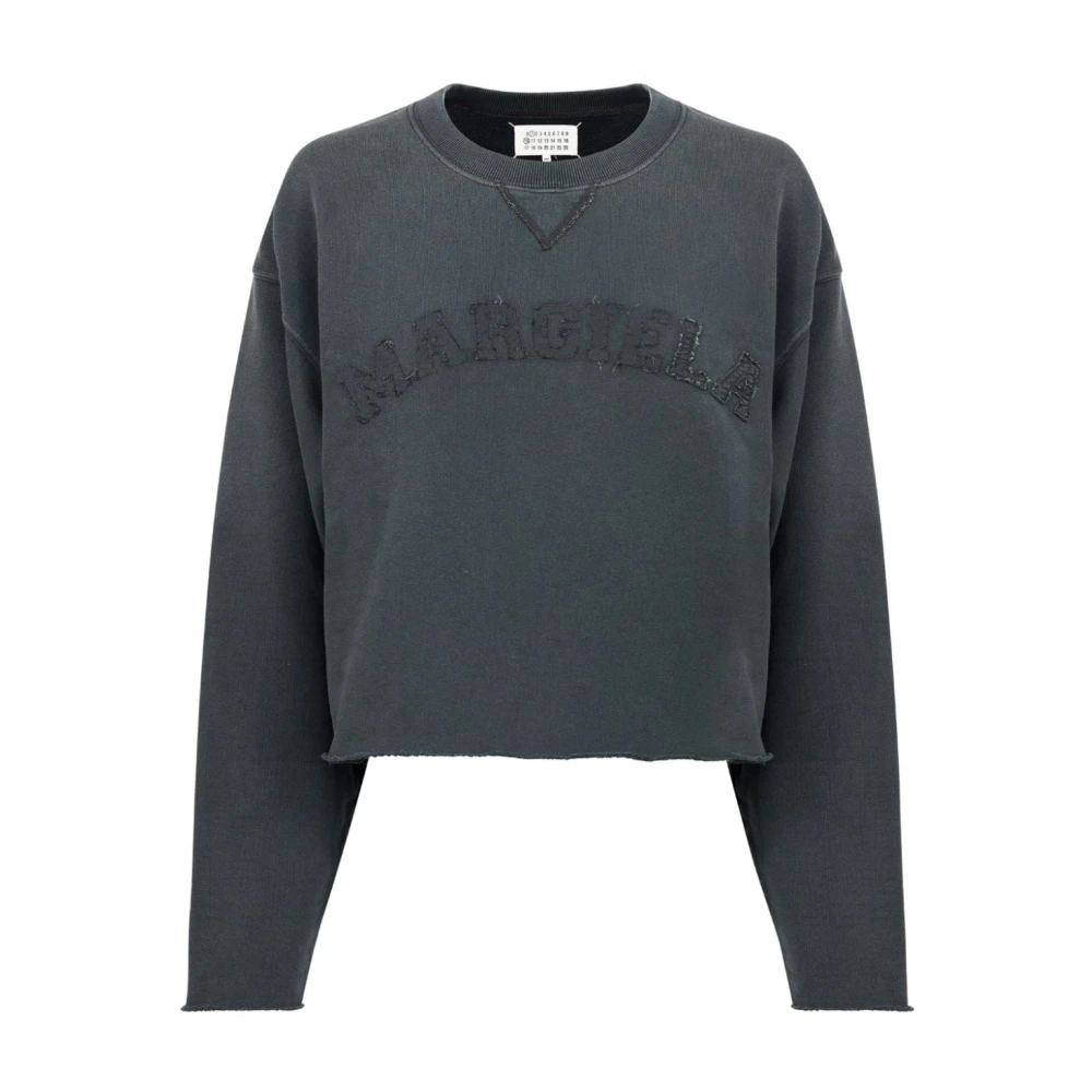 Maison Margiela Zwarte Sweatshirt voor Vrouwen Aw24 Black Dames