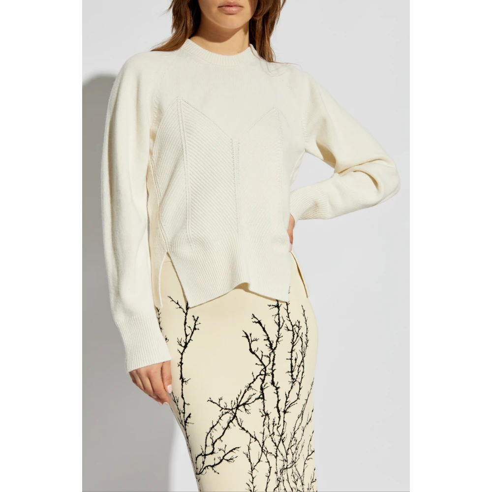 alexander mcqueen Trui met een vleugje kasjmier Beige Dames