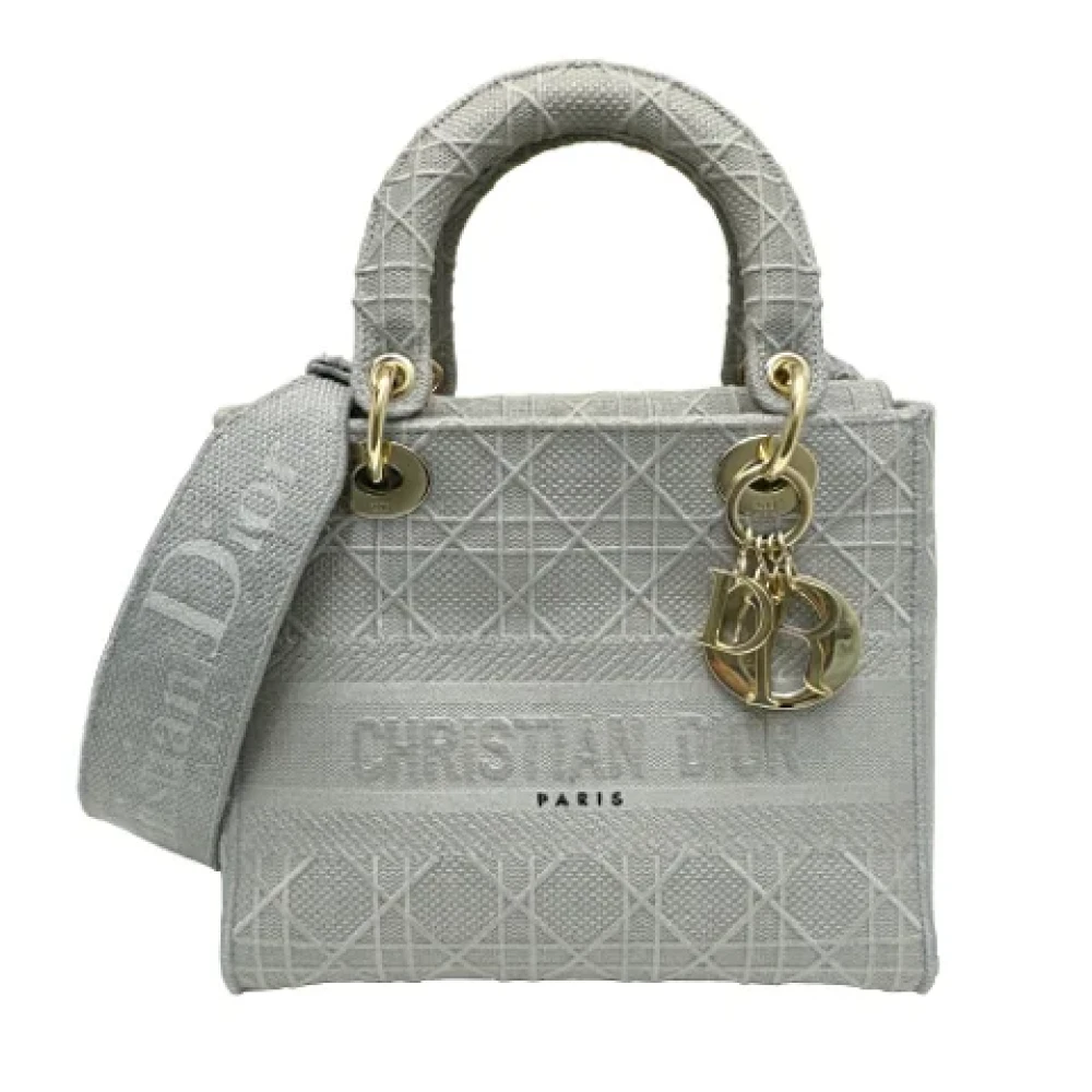 Dior Vintage Pre-owned Fabric dior-bags Gray Dames