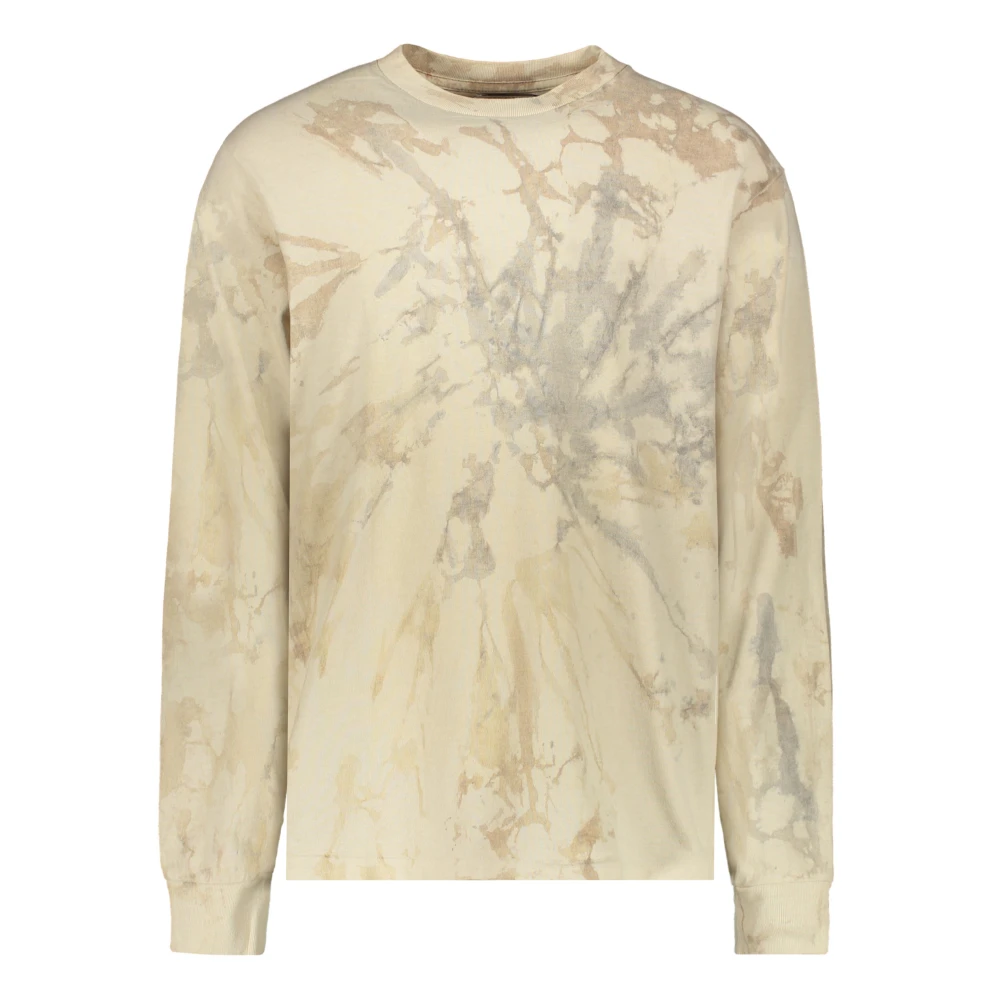 John Elliott Geribbeld katoenen T-shirt Beige Heren