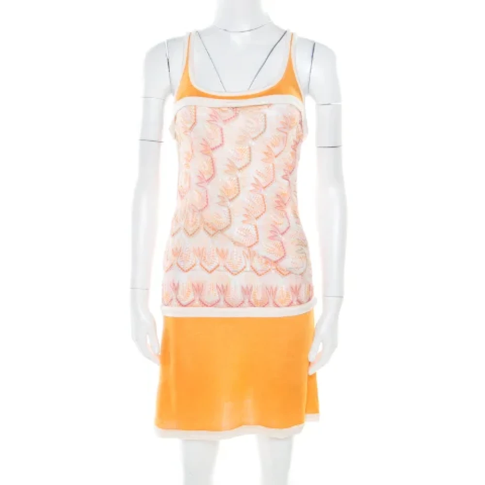 Missoni Pre-owned Knit dresses Orange Dames