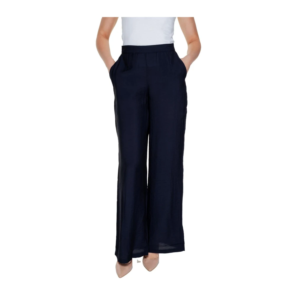 Vero Moda Zwarte Wijde Pijp Loszittende Broek Black Dames