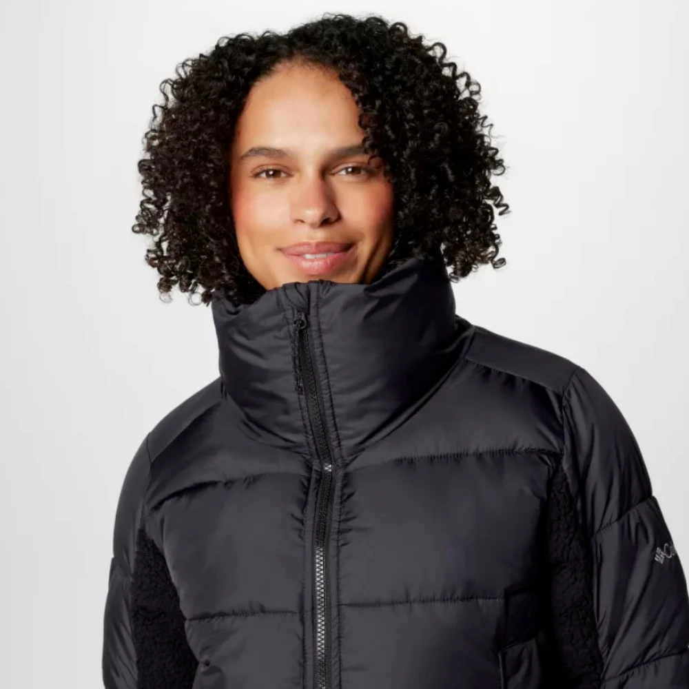 Columbia Zwarte winddichte Sherpa-fleecejas Black Dames