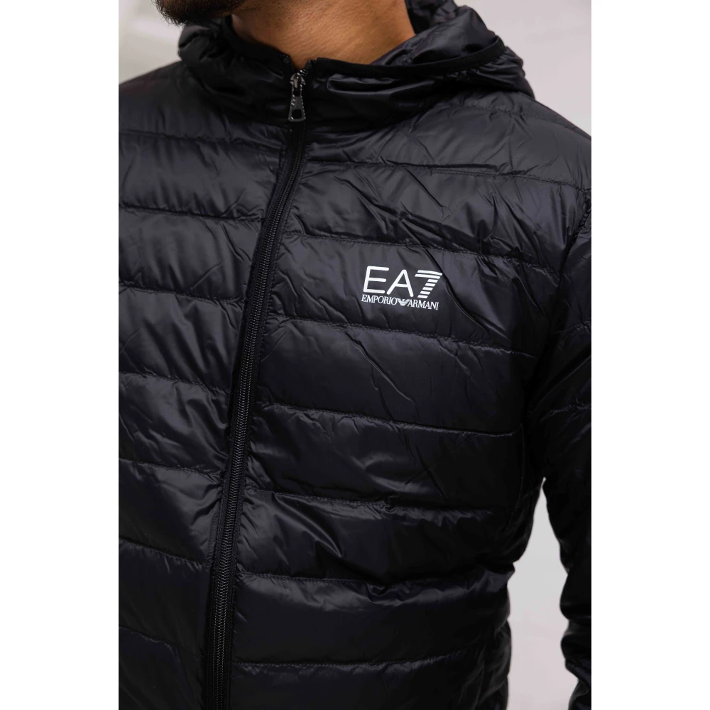 Emporio Armani Zwarte Heren Zomerjas Stijlvol Comfort Black Heren