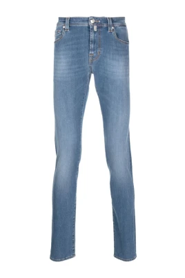 Blå Straight Jeans Casual Stil