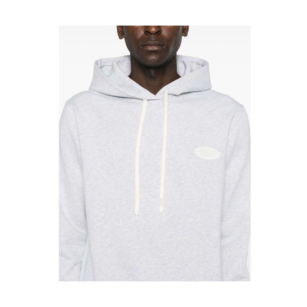 Autry Hooded Logo Sweatshirt Gray Heren