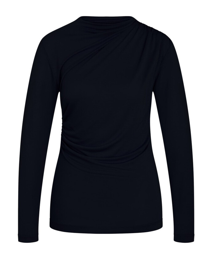 blouse-top-noire-drapee