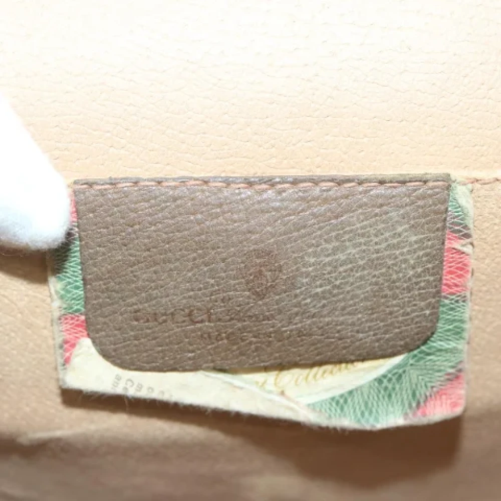 Gucci Vintage Pre-owned Canvas clutches Beige Dames