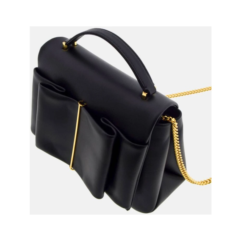 Carolina Herrera Strik Insignia Satchel Tas Black Dames