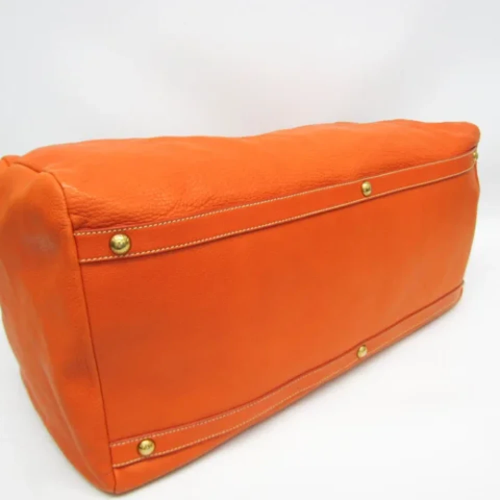 Prada Vintage Pre-owned Leather prada-bags Orange Dames