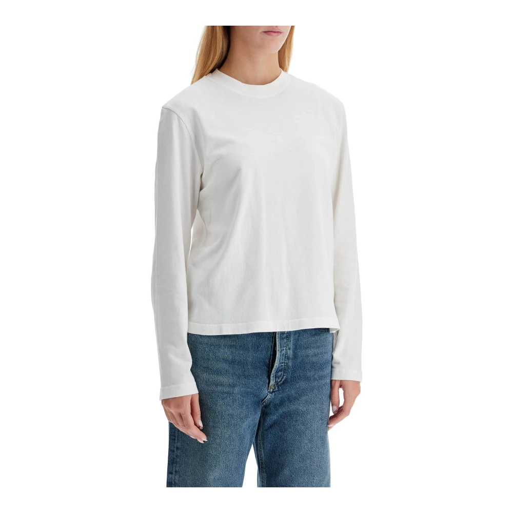 Agolde Runa Longsleeve Katoenen T-shirt White Dames