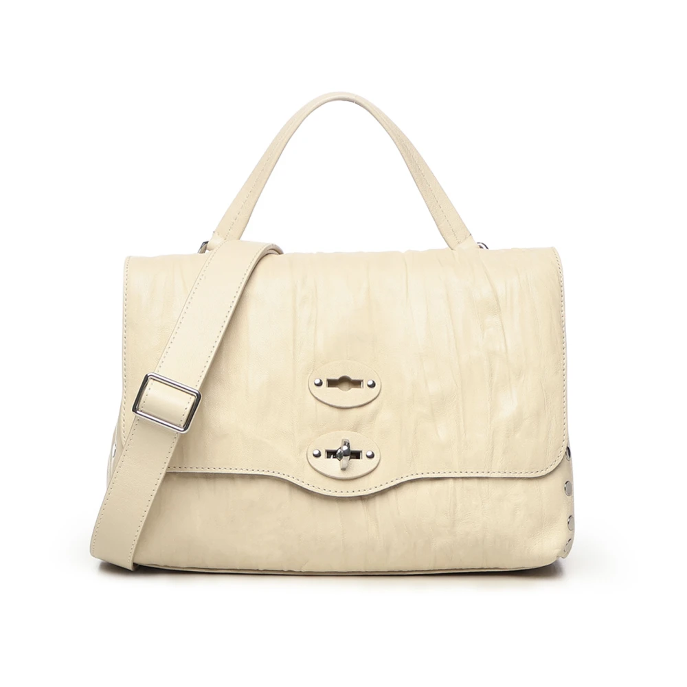 Zanellato Women's White Handbags, One Size, Shoulder Bag With Studs