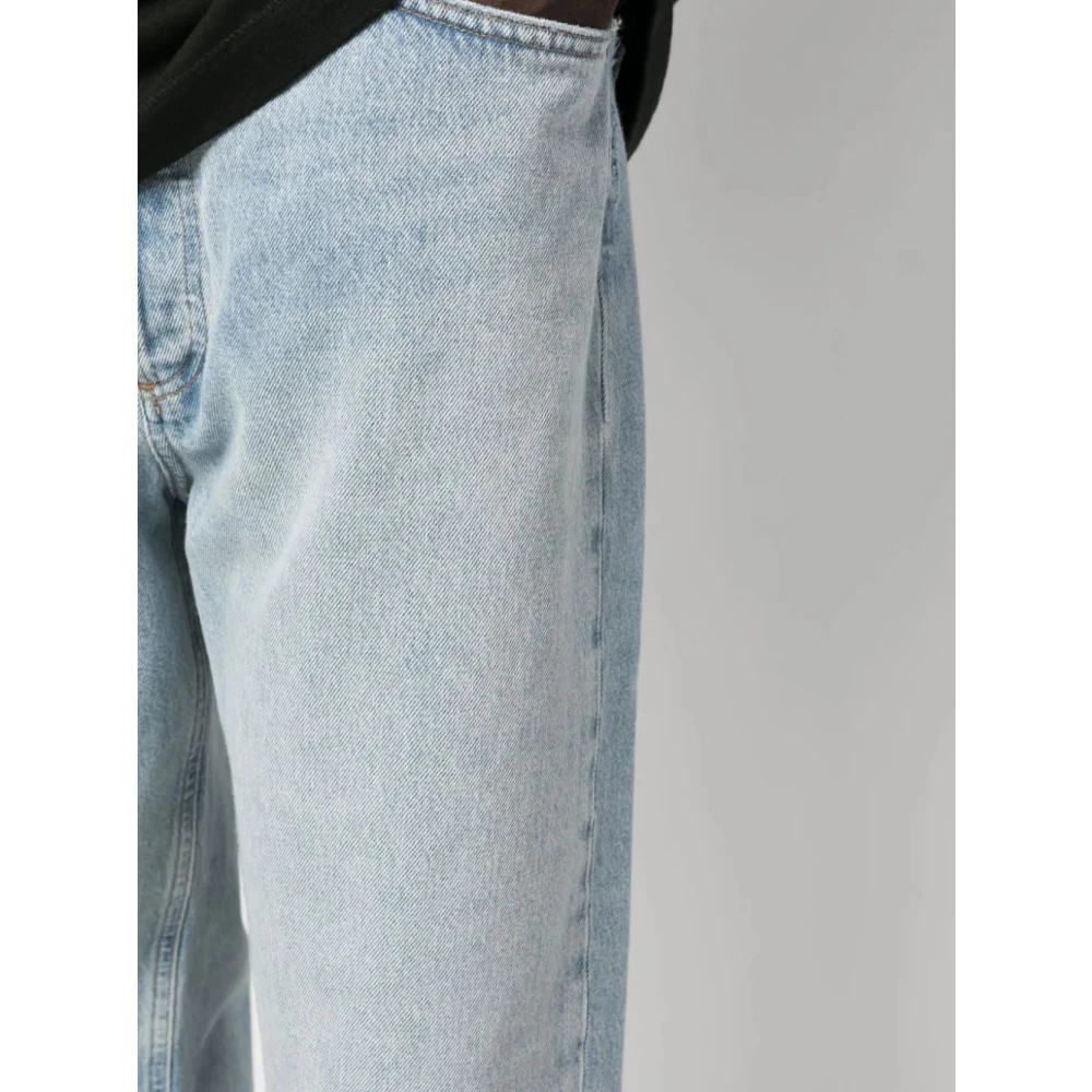 Agolde Versleten denim straight-leg jeans Blue Heren