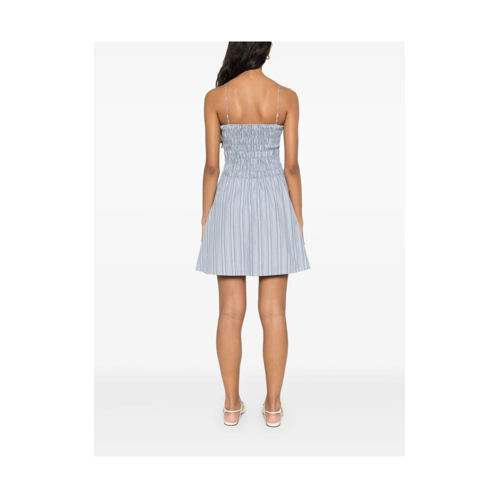 Faithfull the Brand Korenbloemblauwe Vierkante Hals Jurk Blue Dames
