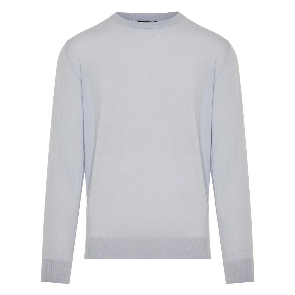 Colombo Slim Fit Wol Gebreide Kleding Gemaakt in Italië Blue Heren