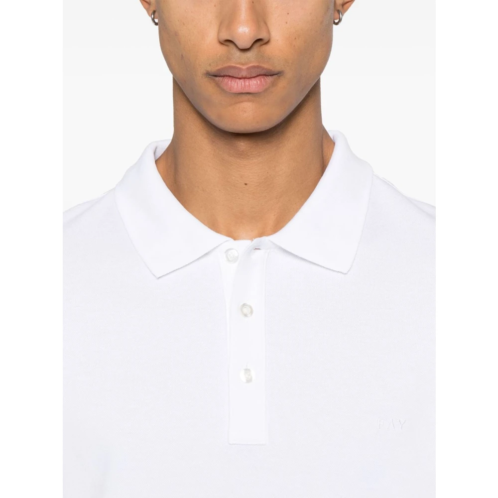 Fay Zwart T-shirt en Polo White Heren