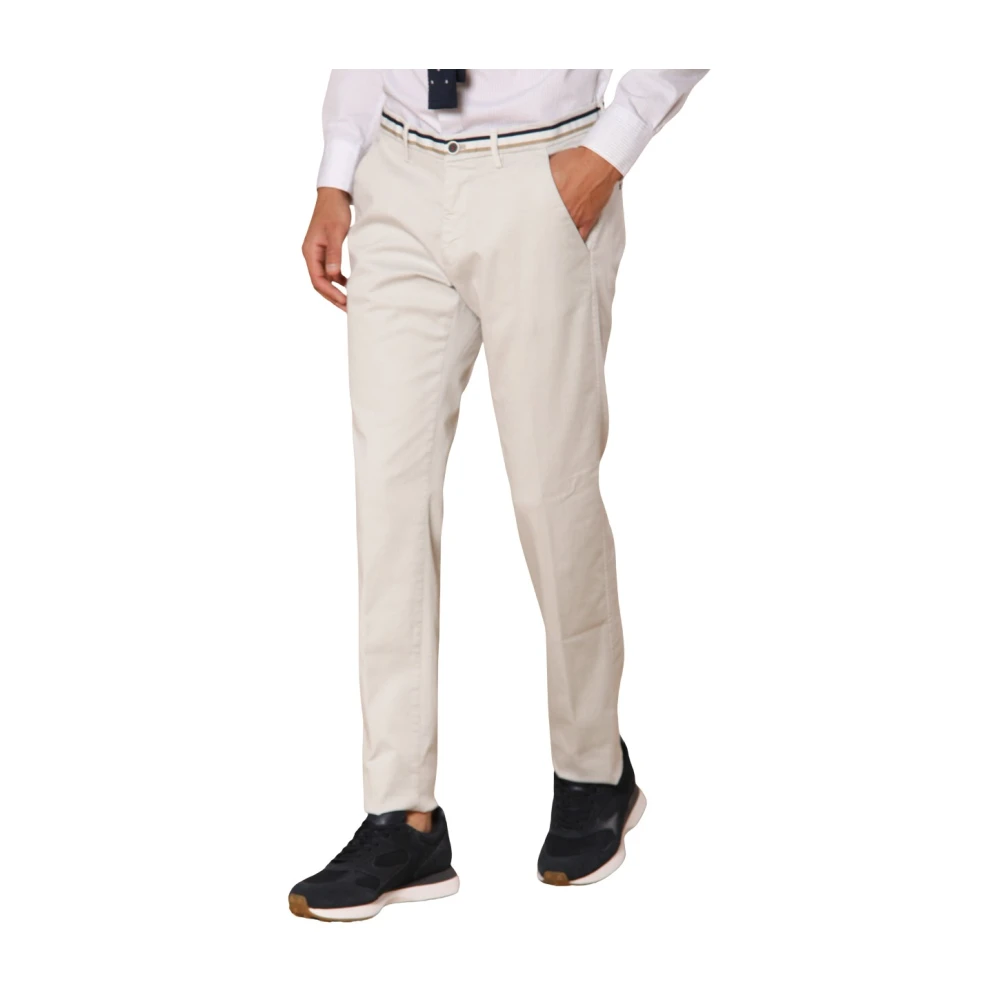 Mason's, Byxor, Herr, L, Bomull, Slim Fit Sommar Chino Byxor
