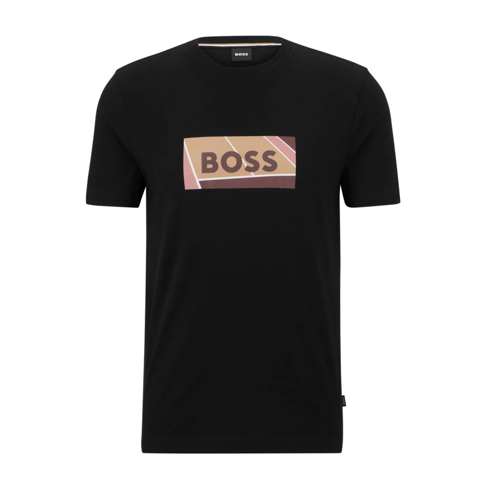 Boss T-Shirts Black Heren