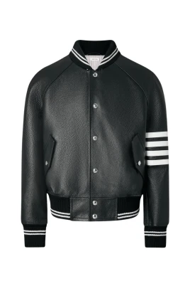Calf Leather 4 Bar Bomberjacka