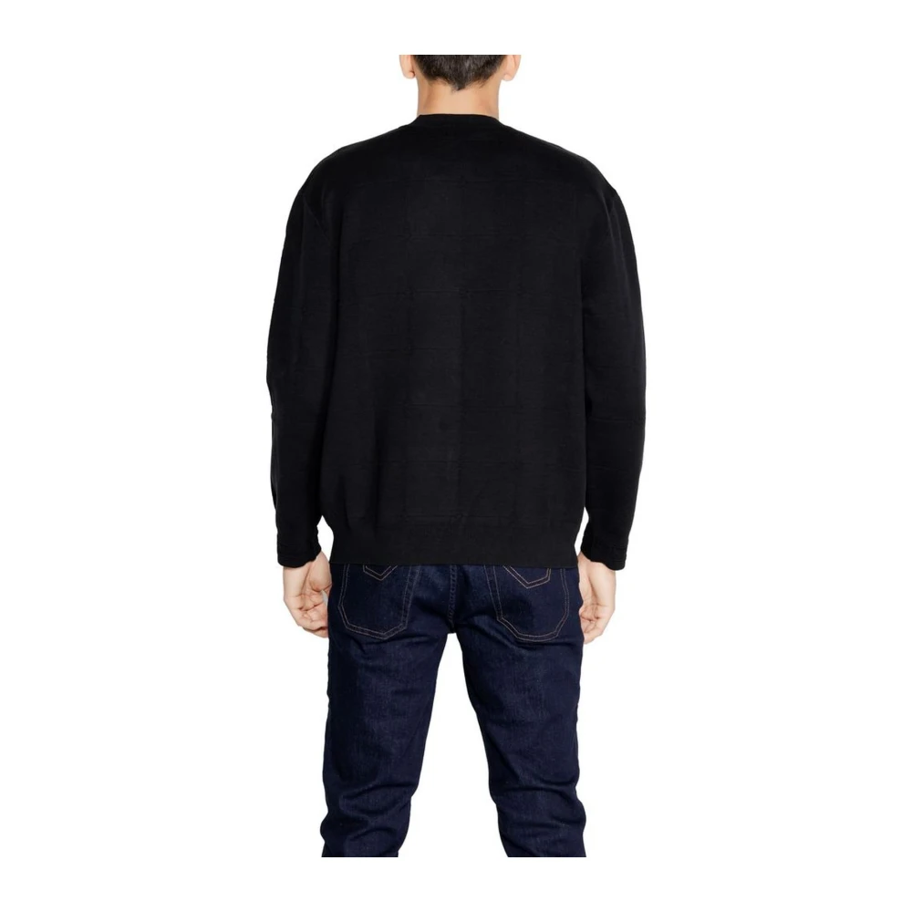 Armani Exchange Zwart Katoen Polyamide Blend T-Shirt Black Heren