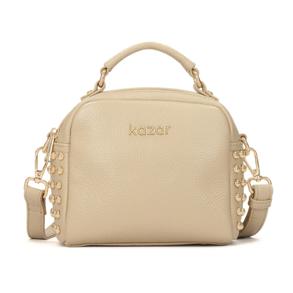 Kazar Kleine handtas met ronde noppen Beige Dames