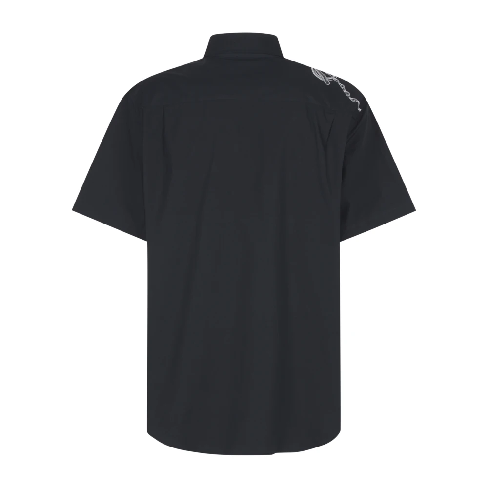 Burberry Casual korte mouw overhemd Black Heren
