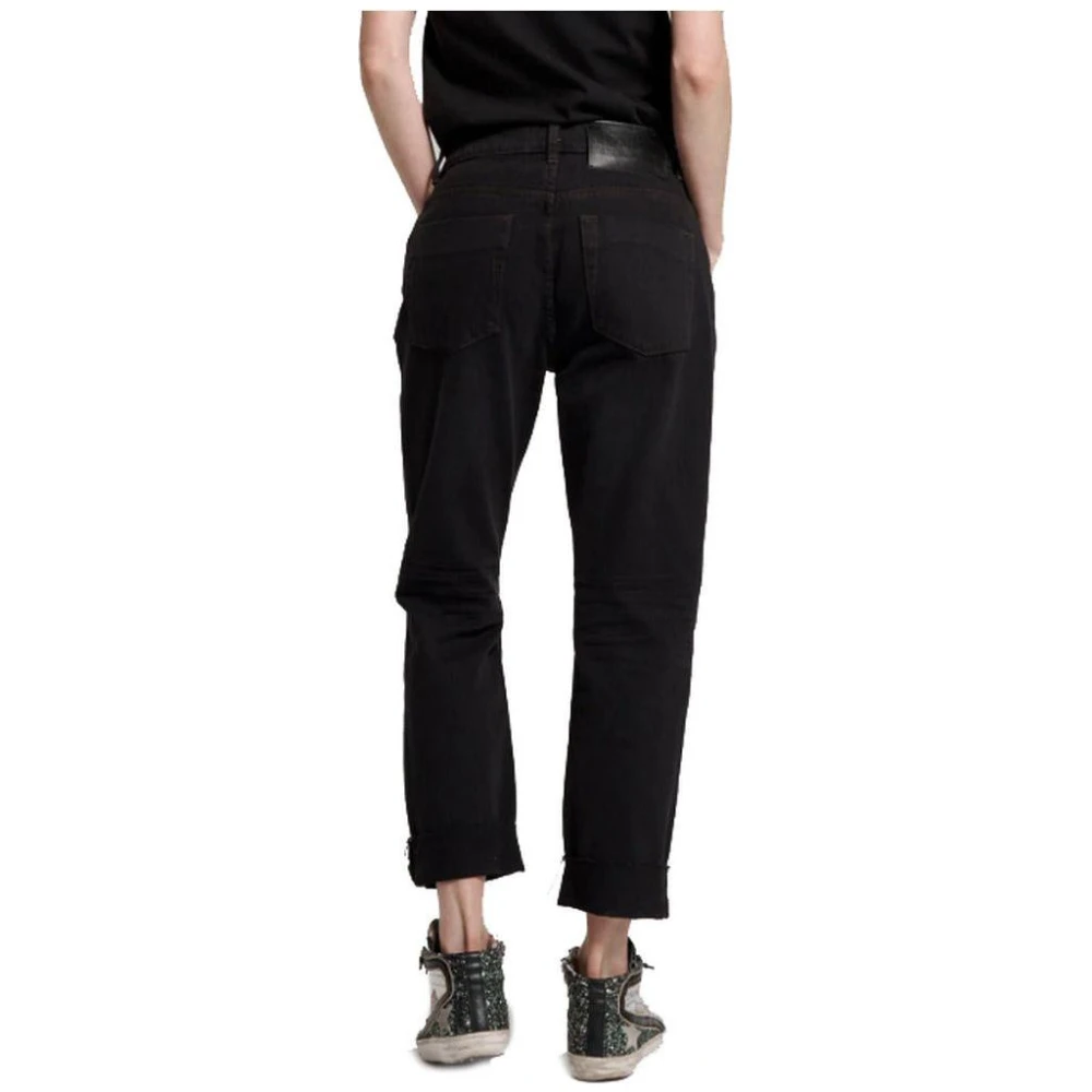 One Teaspoon Zwarte Regular Fit Distressed Jeans Black Dames