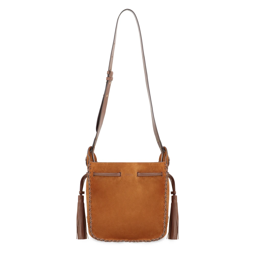 Isabel marant Suède Schoudertas met Trekkoordsluiting Brown Dames