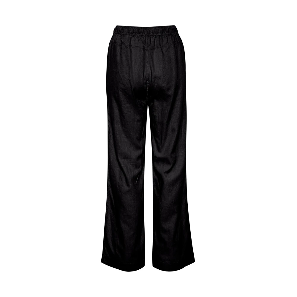 InWear Zwarte Wijde Pijp Broek Black Dames