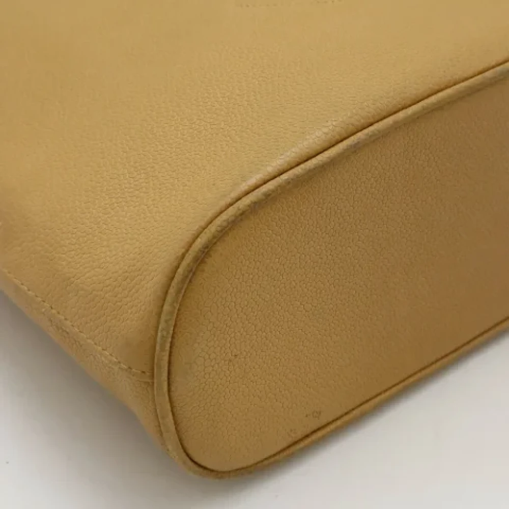 Chanel Vintage Pre-owned Leather chanel-bags Beige Dames
