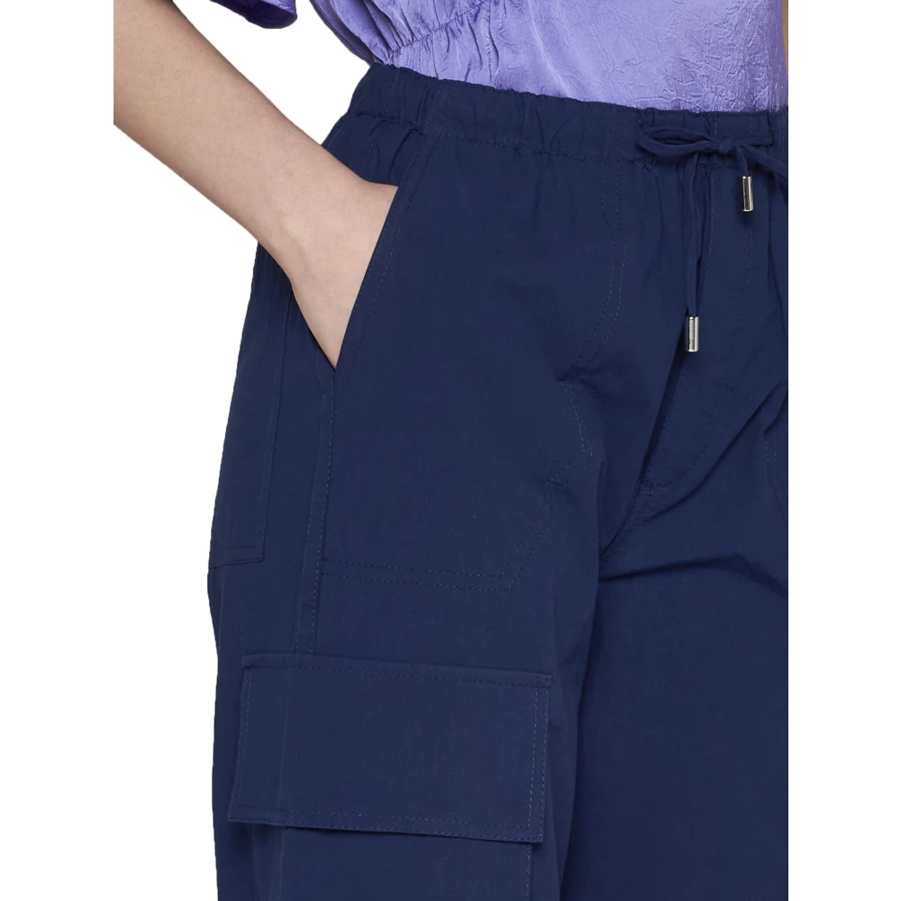 BAUM UND PFERDGARTEN Flared Ocean Blue Drawstring Broek Blue Dames