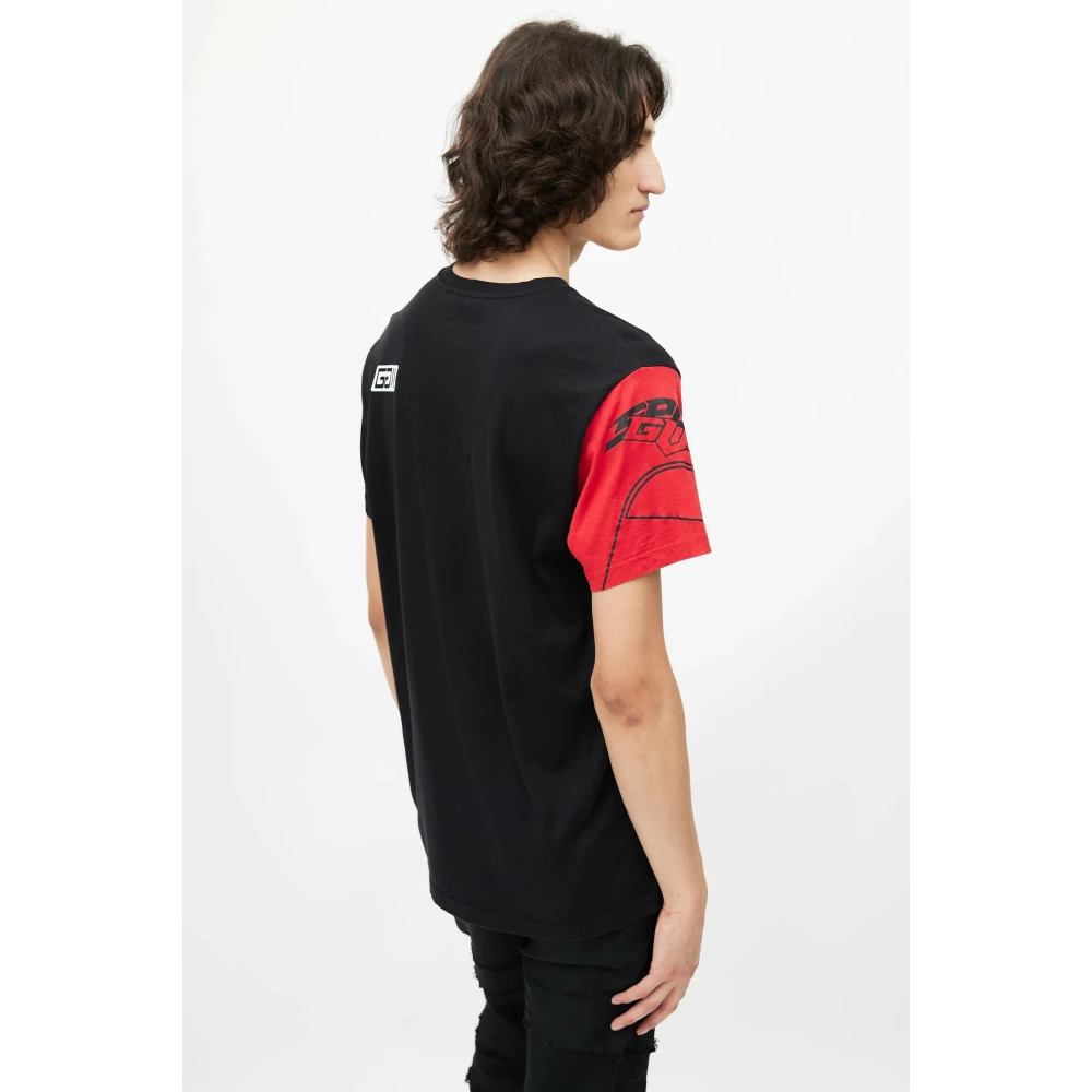 Givenchy Logo Bedrukt T-shirt in Zwart Black Heren