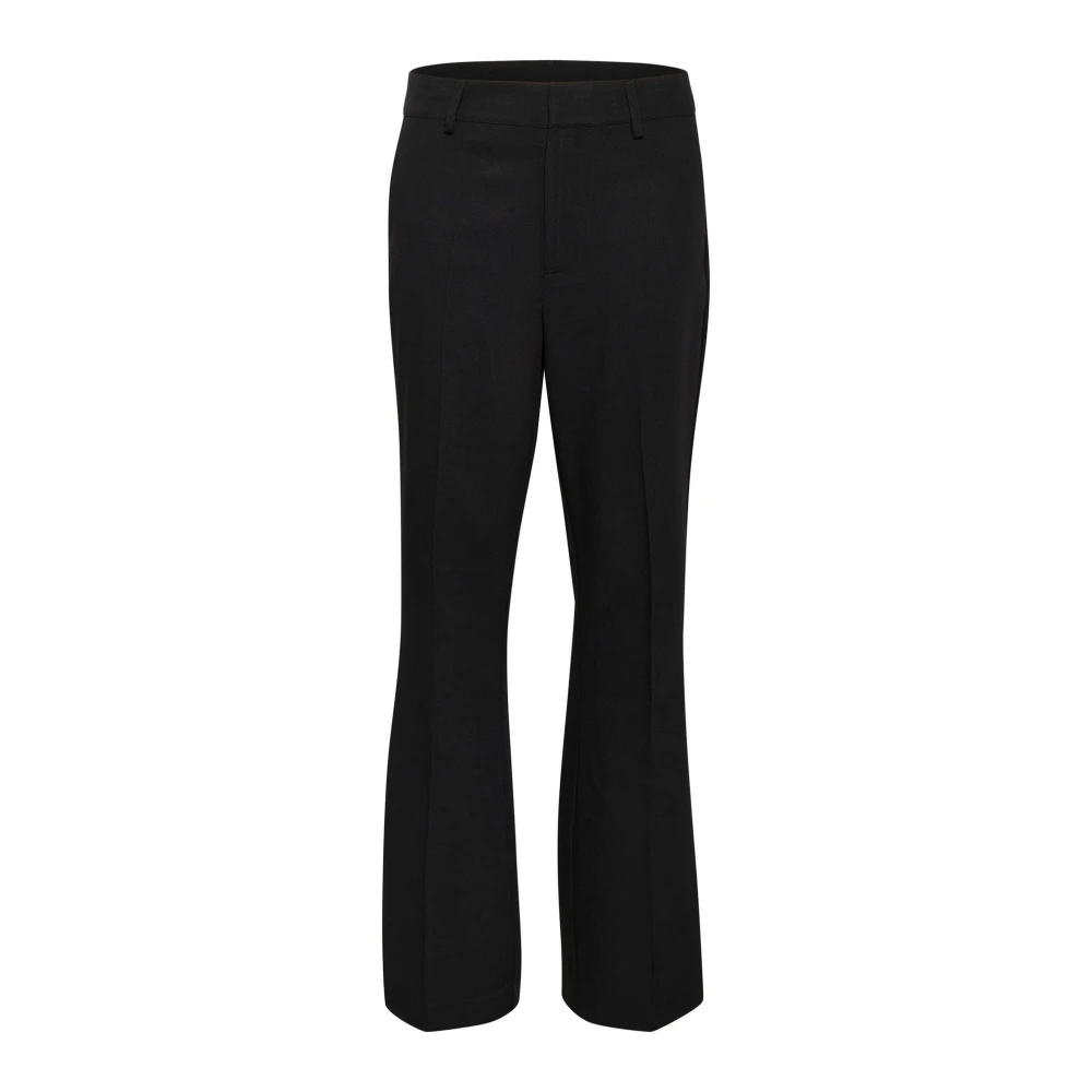 Kaffe Women's Black Wide Trousers, S, Flared Trousers Stylish Model