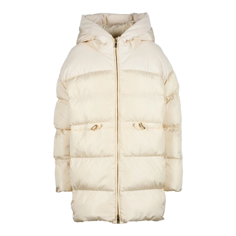 Pinko Gewatteerde Nylonjas White Dames