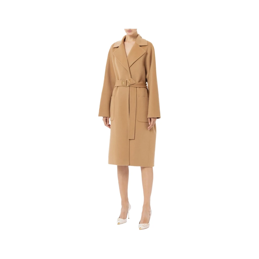 Elisabetta Franchi Stijlvolle Bruine Jas voor Vrouwen Brown Dames