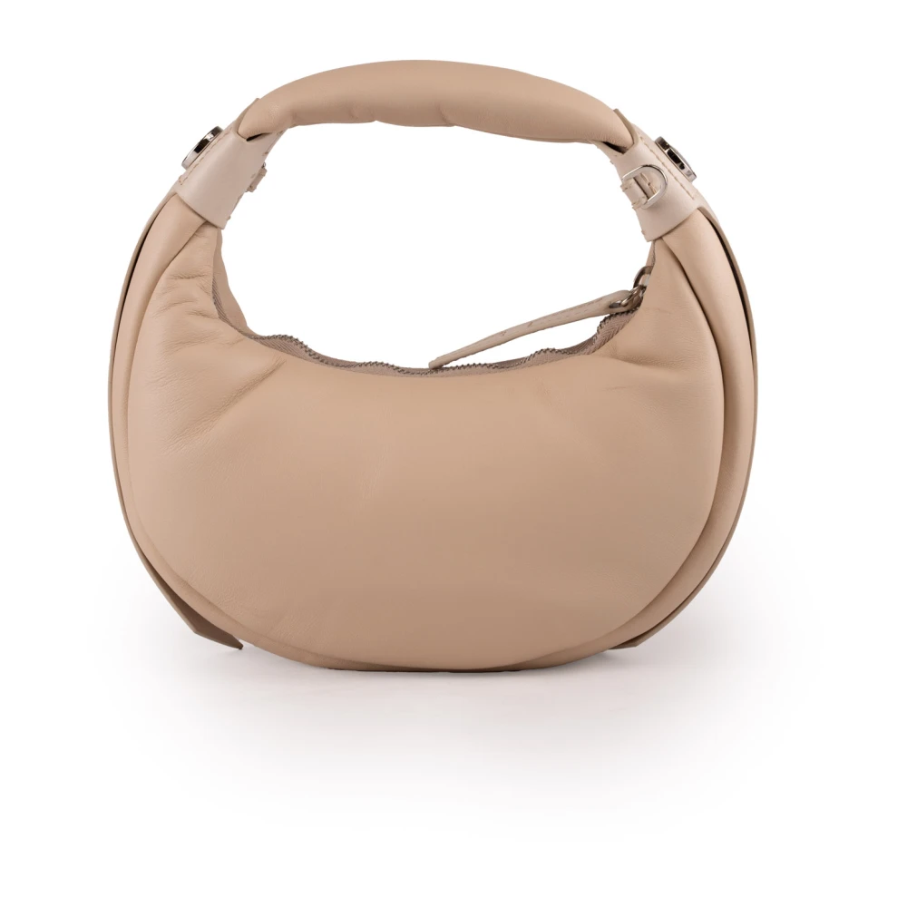 Hogan Kleine Ivoor Leren Schoudertas Beige Dames