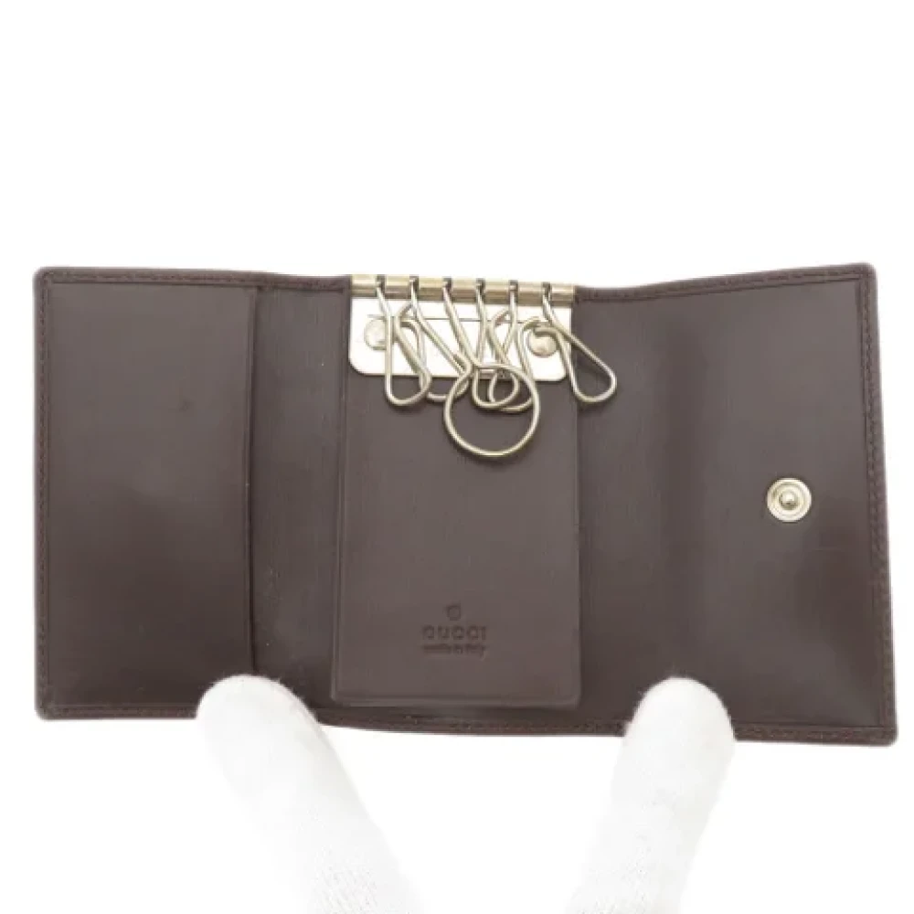 Gucci Vintage Pre-owned Canvas key-holders Brown Dames