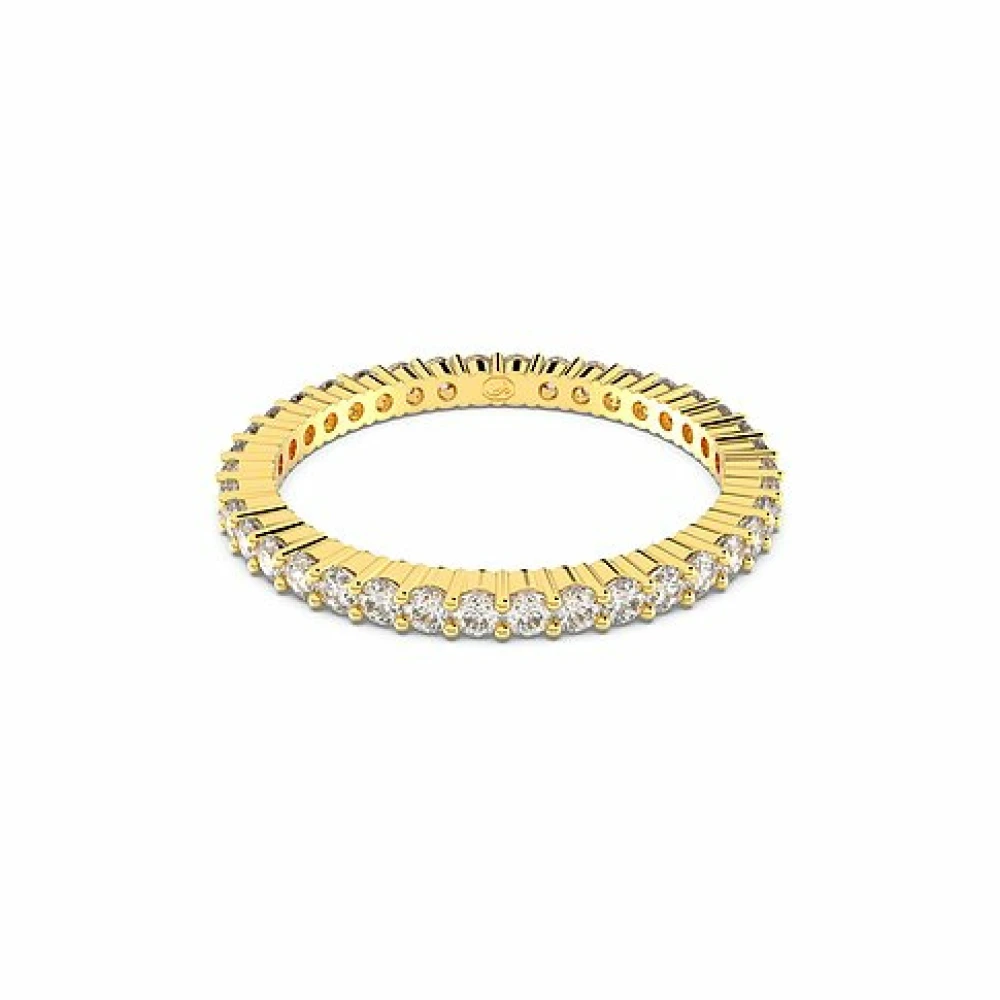 Swarovski - Runder Weißgoldton Ring - Accessories - Damen - Gelb - 52 Mm - Bild 5