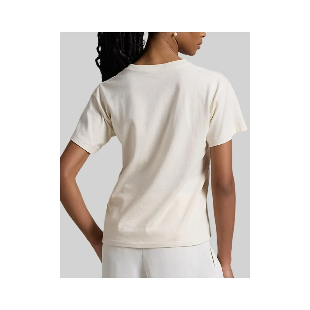 Polo Ralph Lauren Katoenen Polo Bear T-shirt Beige Dames