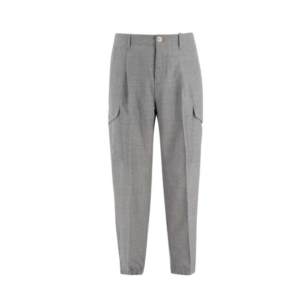 BRUNELLO CUCINELLI Tapered Trousers Gray Heren