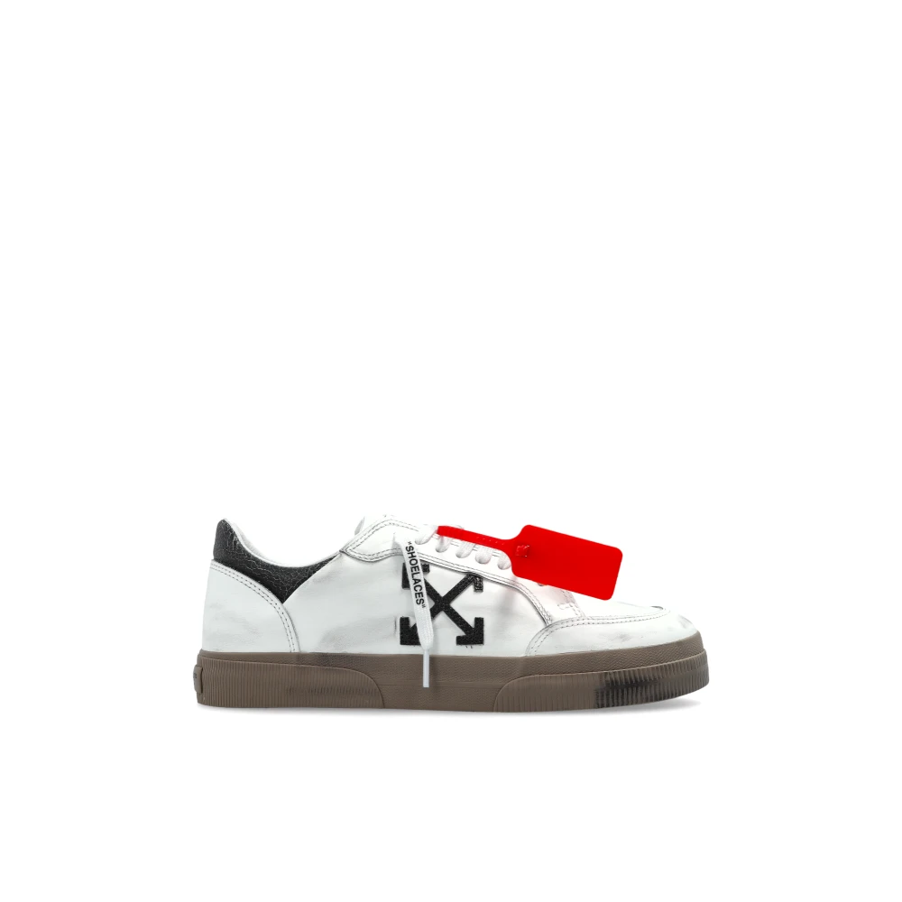 Off White Uomo Vintage White/Nero Sneakers Basse Vulcanized Worn Out - Sneakers 41 - Immagine 3