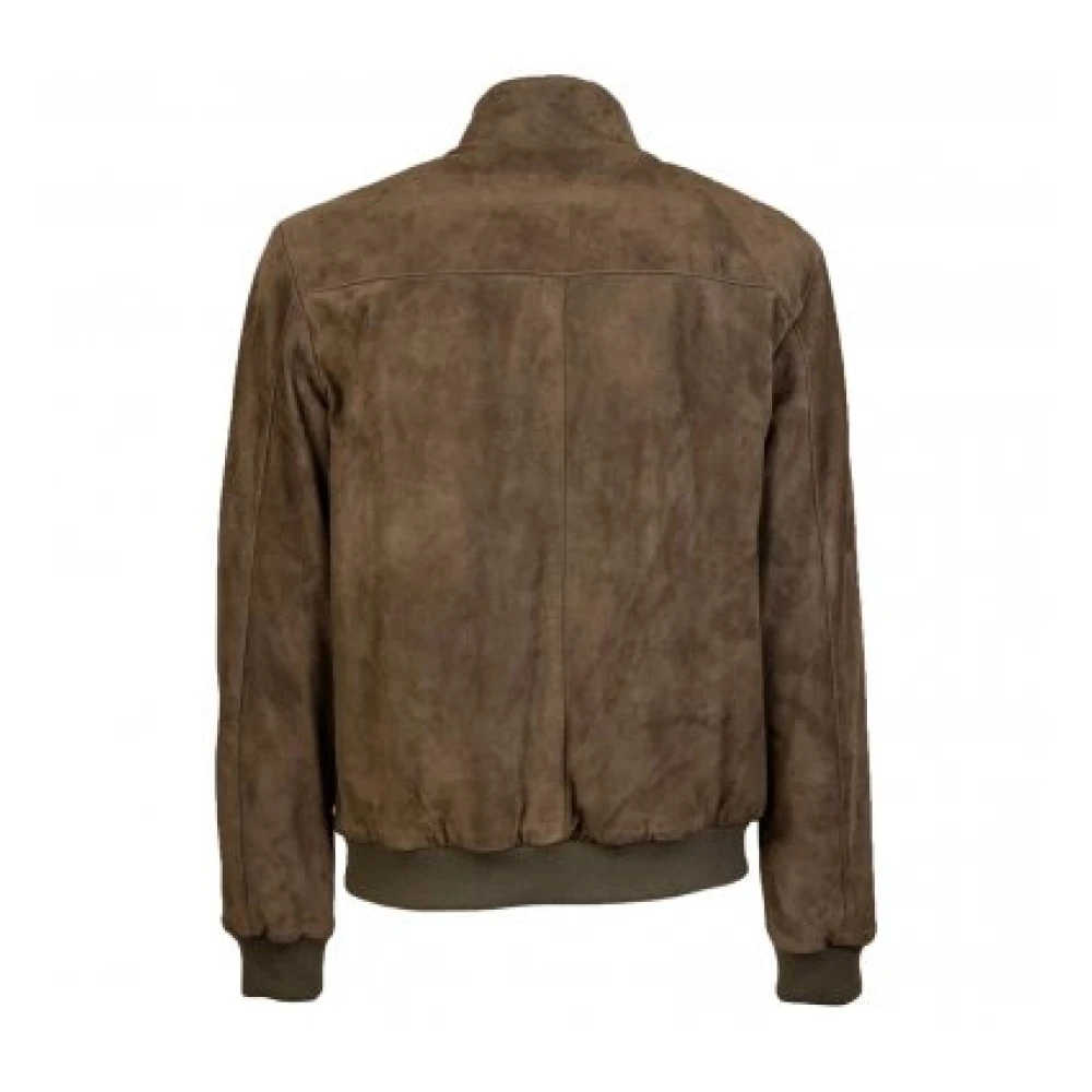 The Jack Leathers Heren Elvis Winter Suede Jas Brown Heren