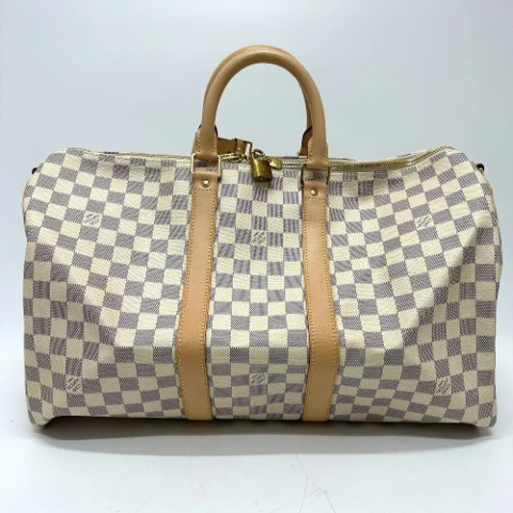 Louis Vuitton Vintage Pre-owned Cotton louis-vuitton-bags White Dames