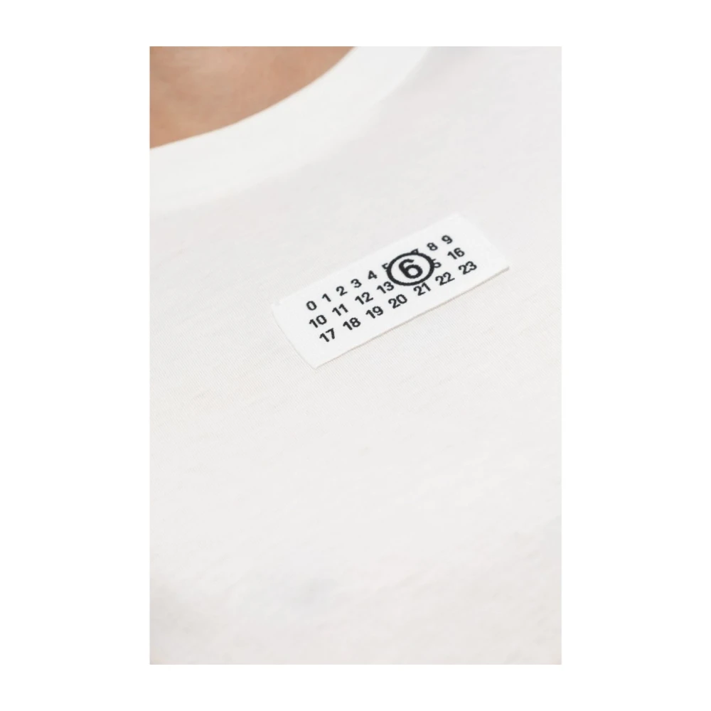MM6 Maison Margiela Katoenen T-shirt White Dames
