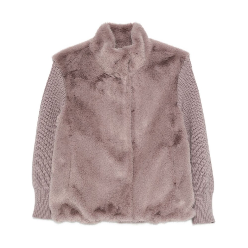ジャケット・アウター THE BARNNET sami eco-fur jacket-beige Samsoe samsoe faux fur jacket