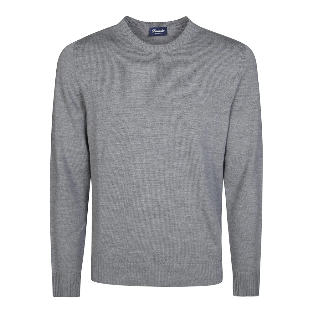 Drumohr Merino Wol Ronde Hals Trui Gray Heren