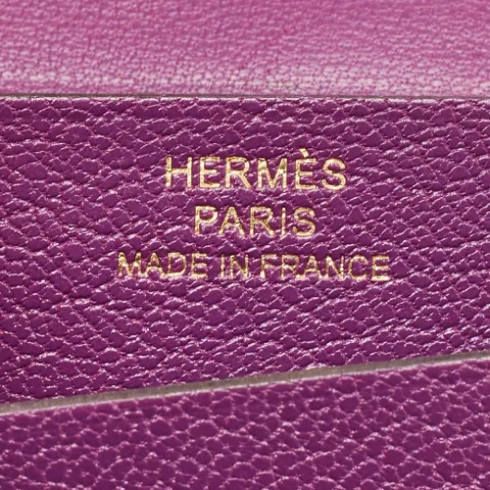 Hermès Vintage Pre-owned Leather wallets Purple Dames